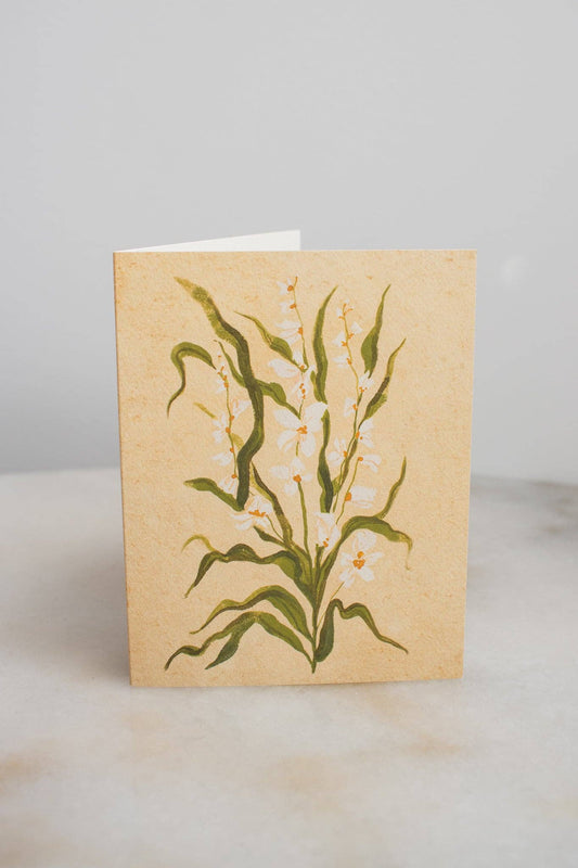 White Wildflower Card