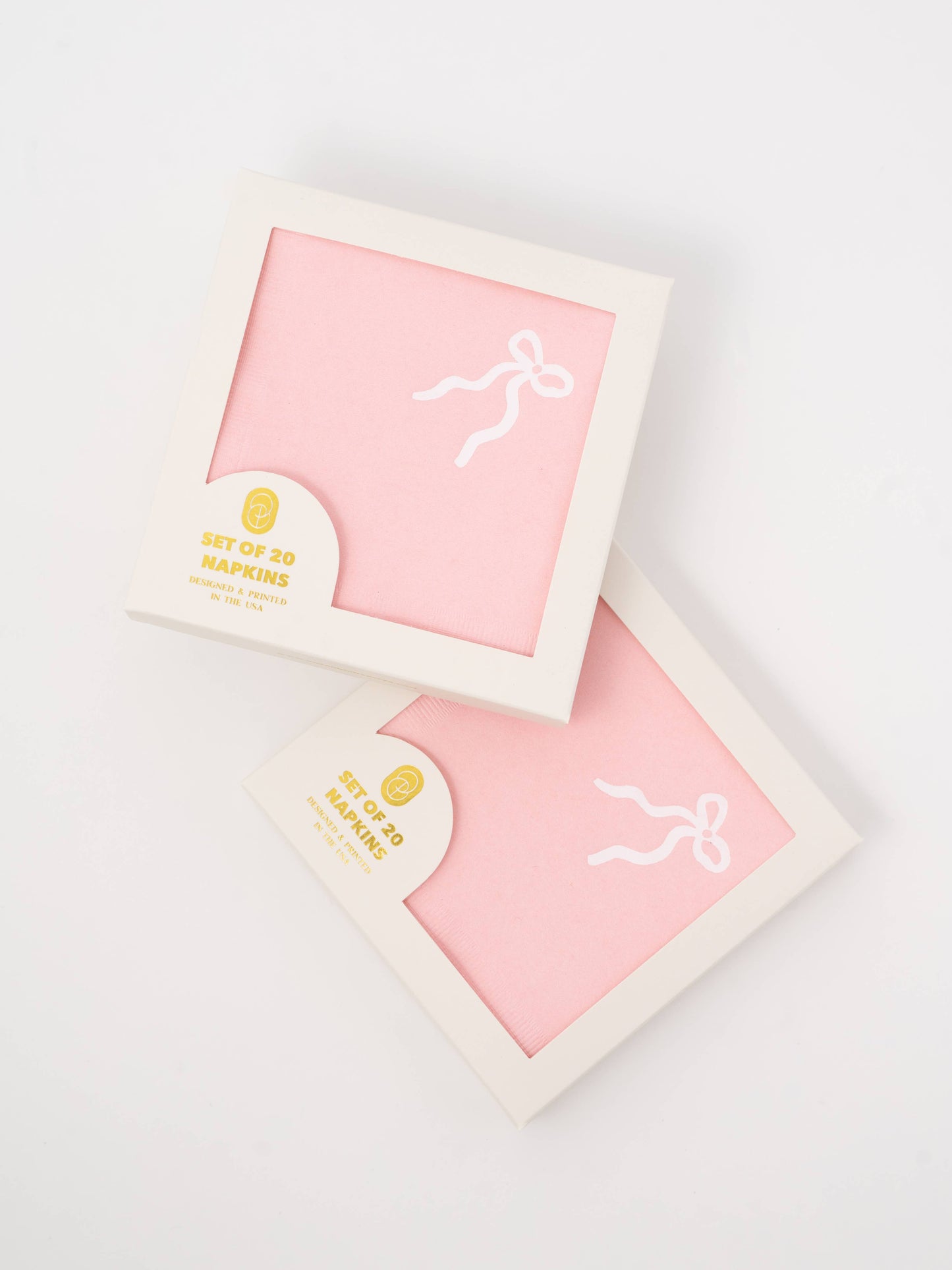 Coquette Pink Bow Cocktail Paper Beverage Napkin
