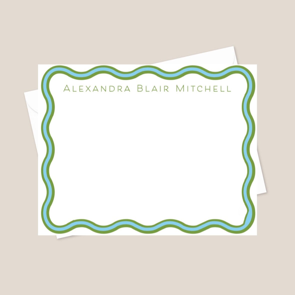 Wavy stationery
two color stationery