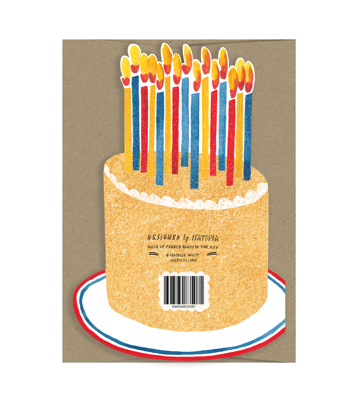 Isatopia - Make a Wish Cake - Die Cut Card