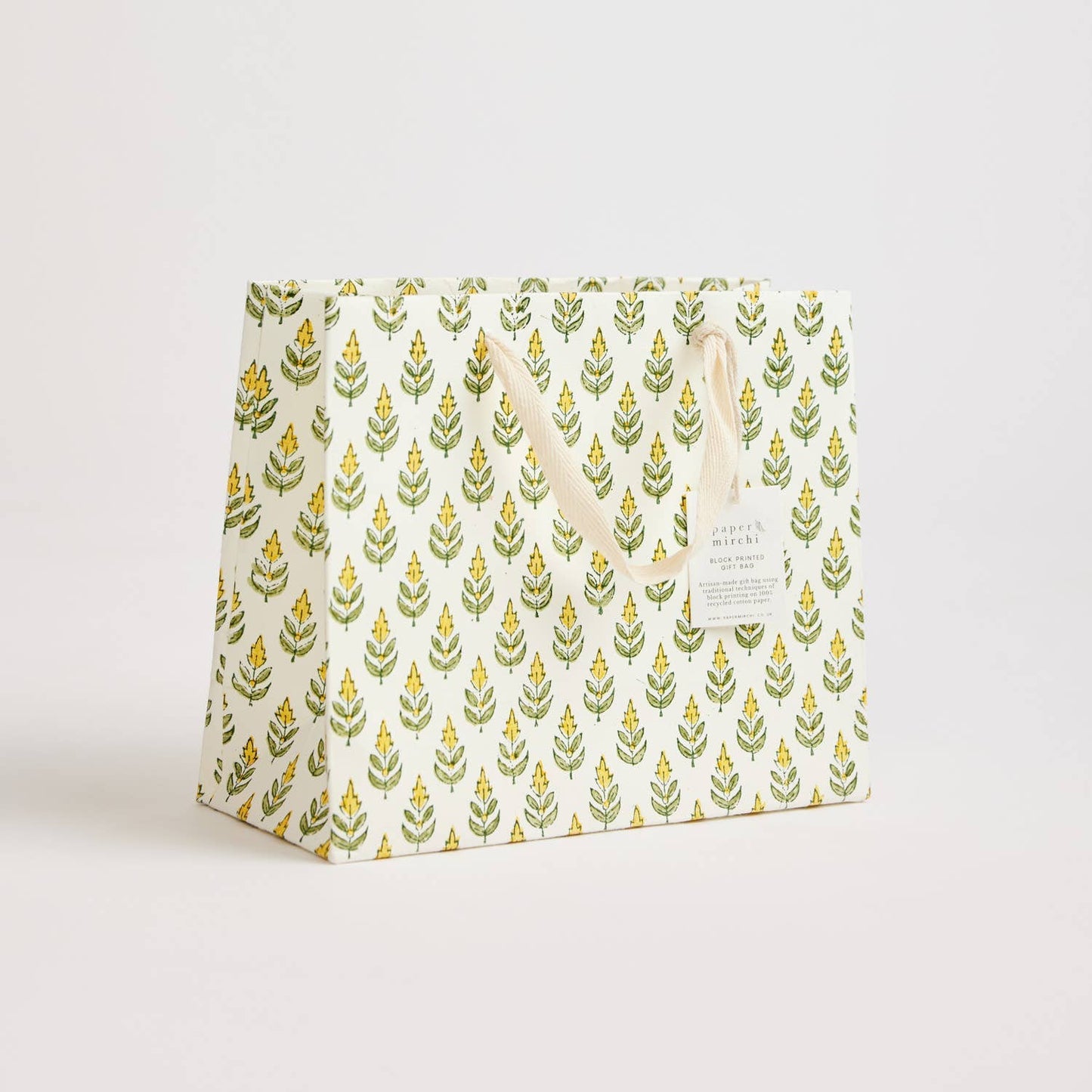 Sunshine Medium Hand Block Printed Gift Bag