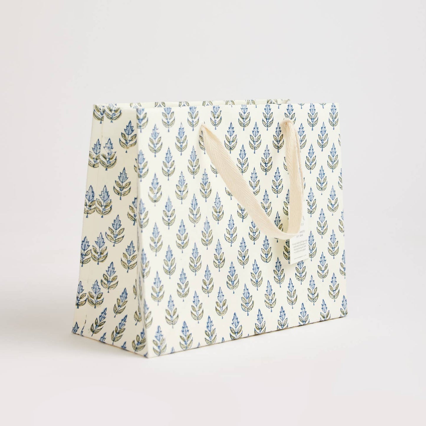 Paper Mirchi - Hand Block Printed Gift Bags (Medium) - Blue Stone