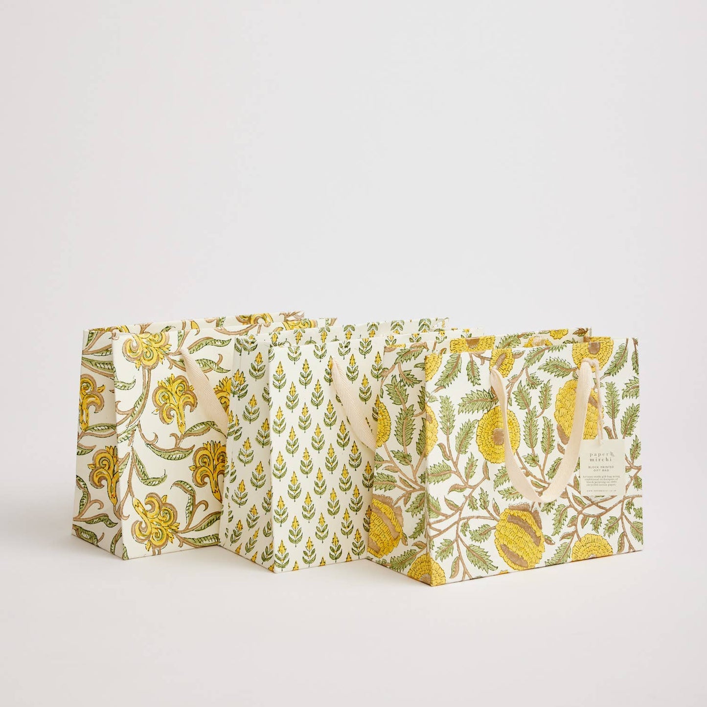 Sunshine Medium Hand Block Printed Gift Bag