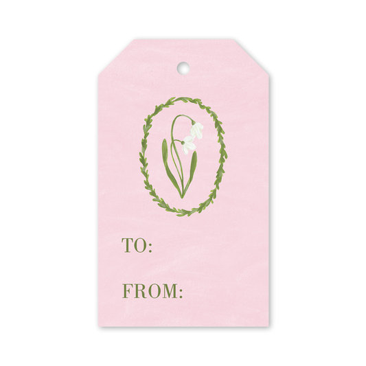 Snowdrop Meadow Pink Gift Tags