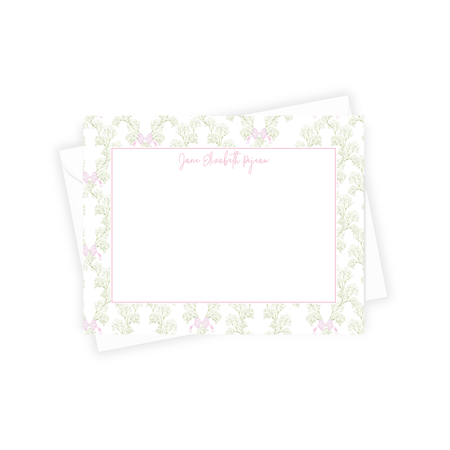 Floral border design on a white background