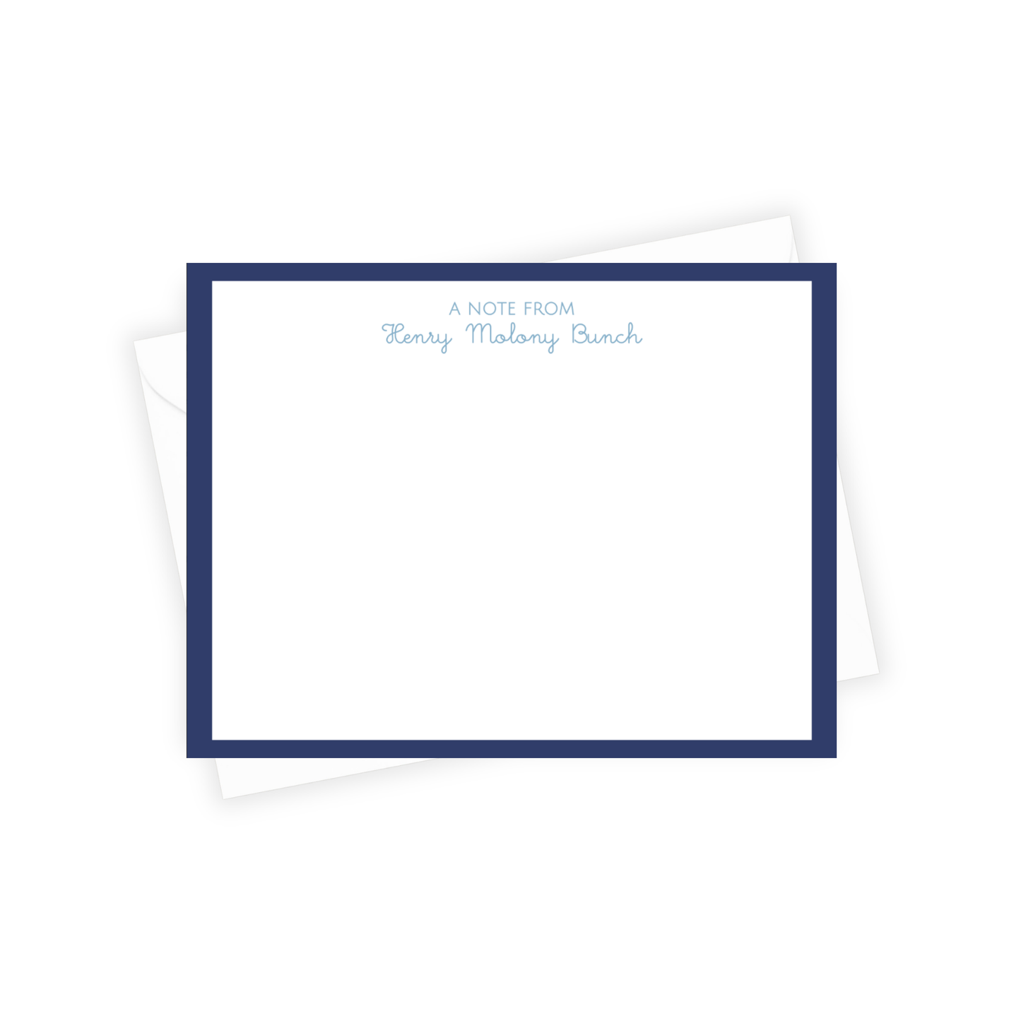 Navy Border Stationery