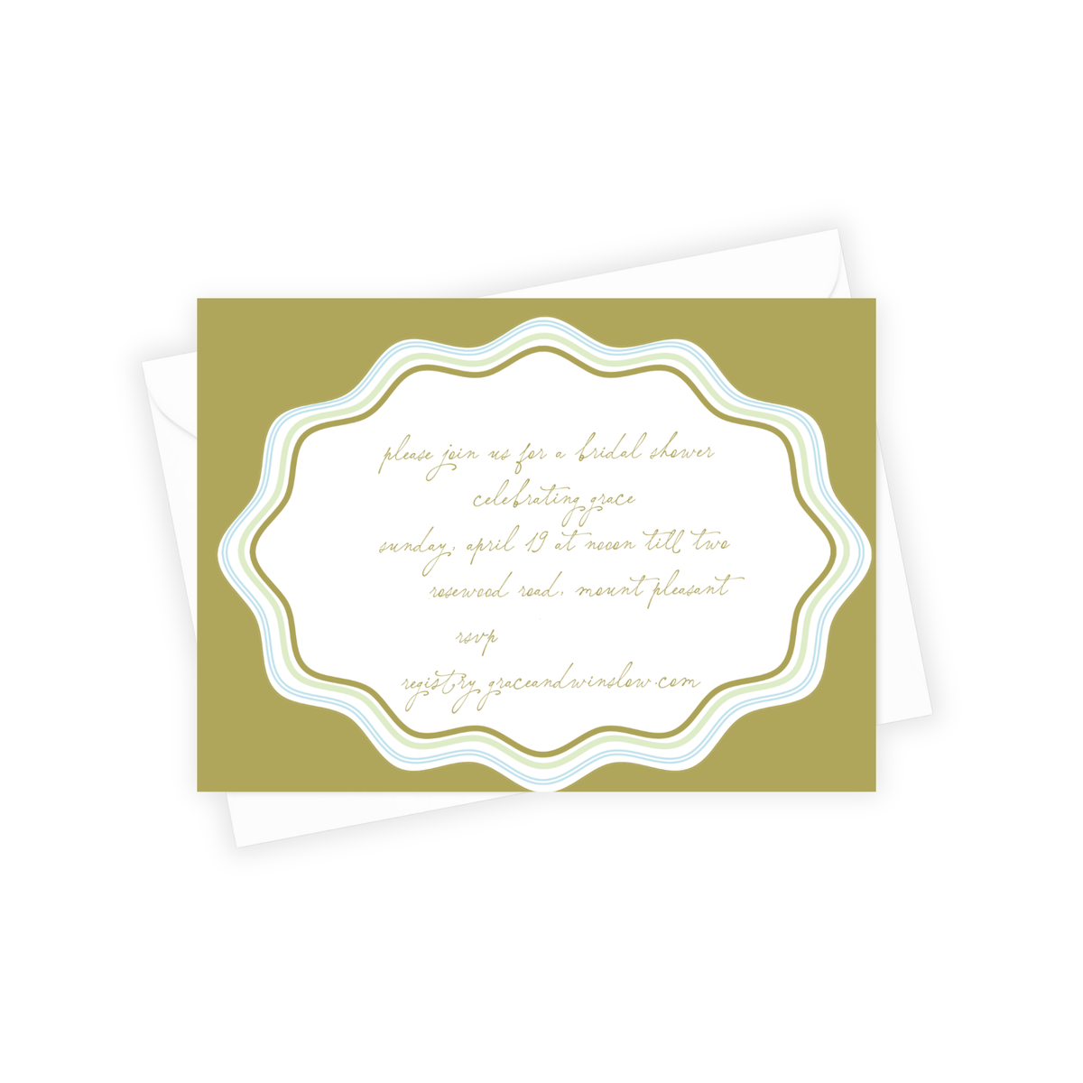 Chartreuse Bridal Shower Invitation