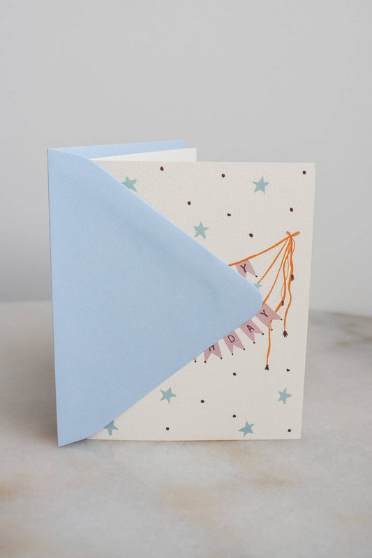 Star Bunting Banner Birthday Card