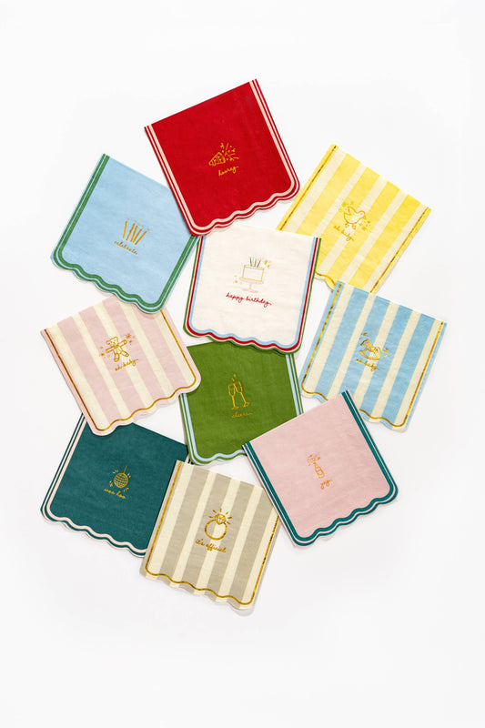 Emergency Confetti - Oh Baby Icon Cocktail Napkins- Yellow
