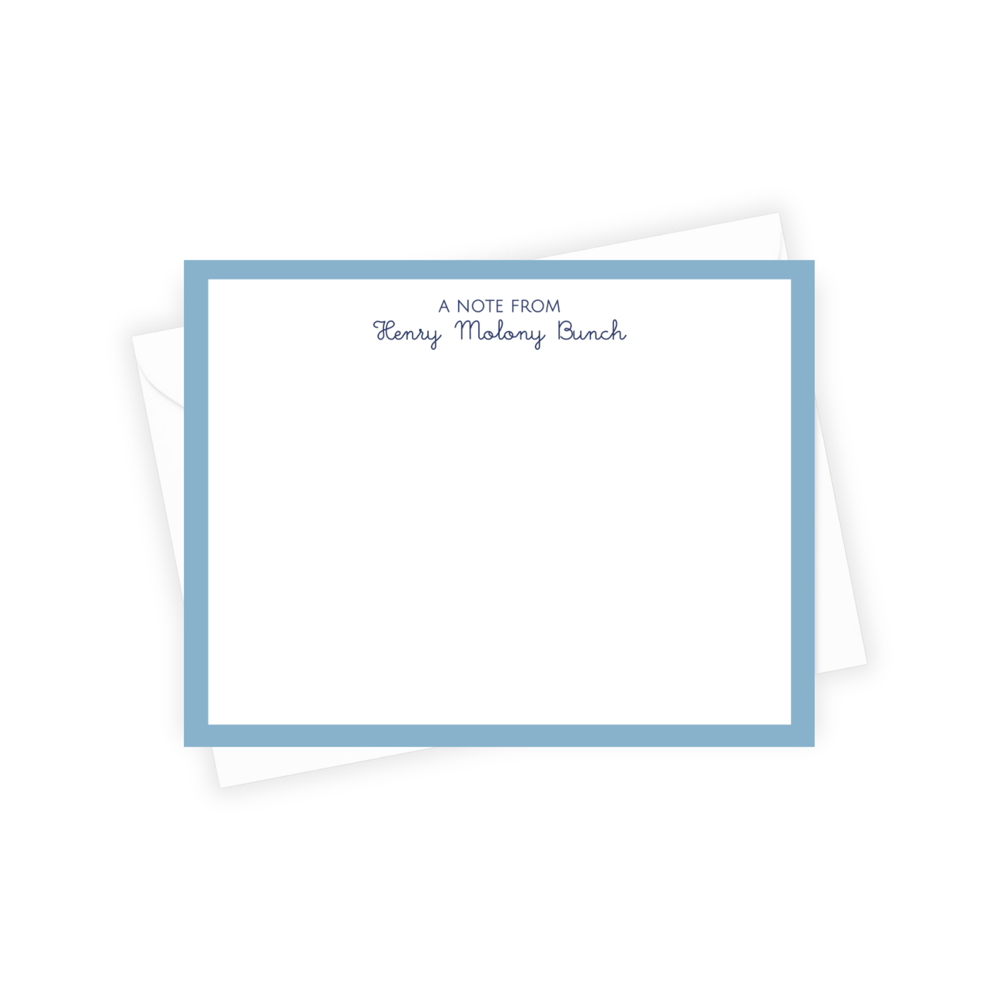 blue border stationery