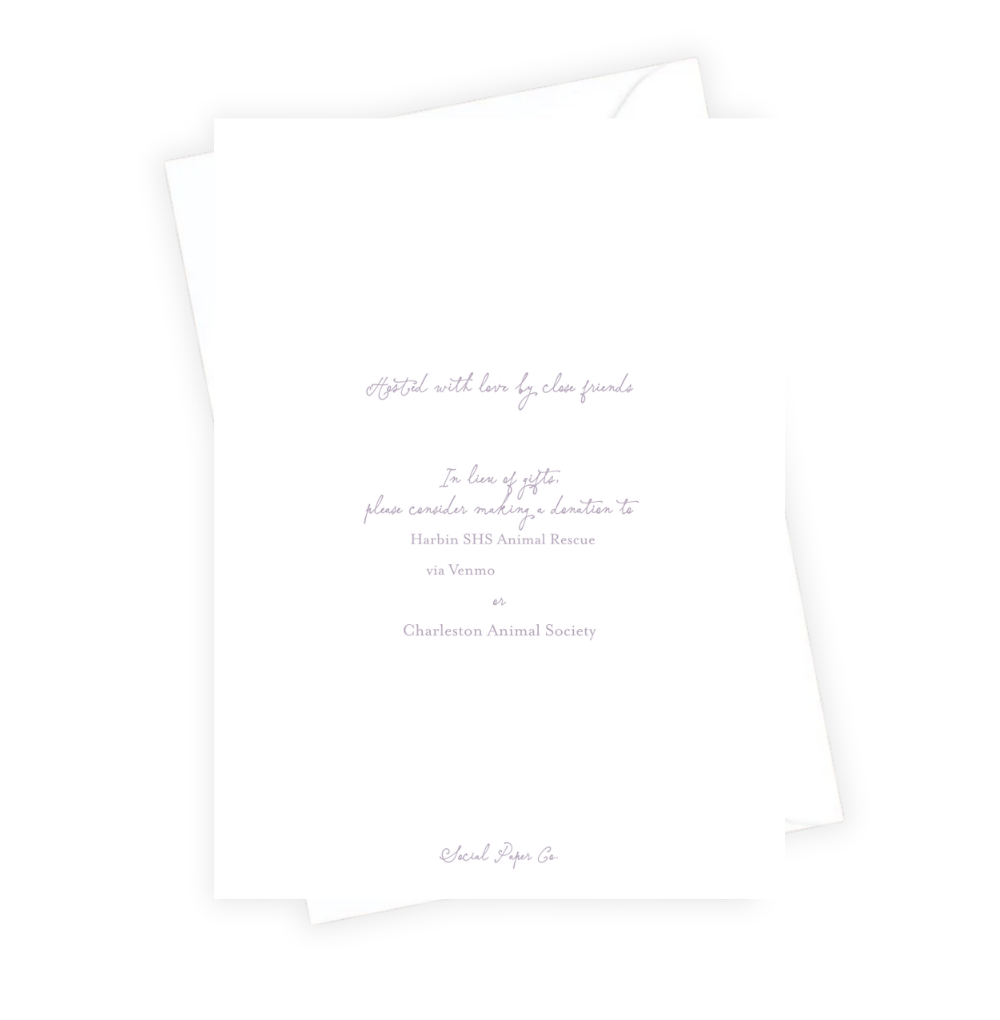 Lavender Bridal Shower Invitation