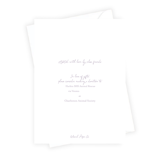 Lavender Bridal Shower Invitation