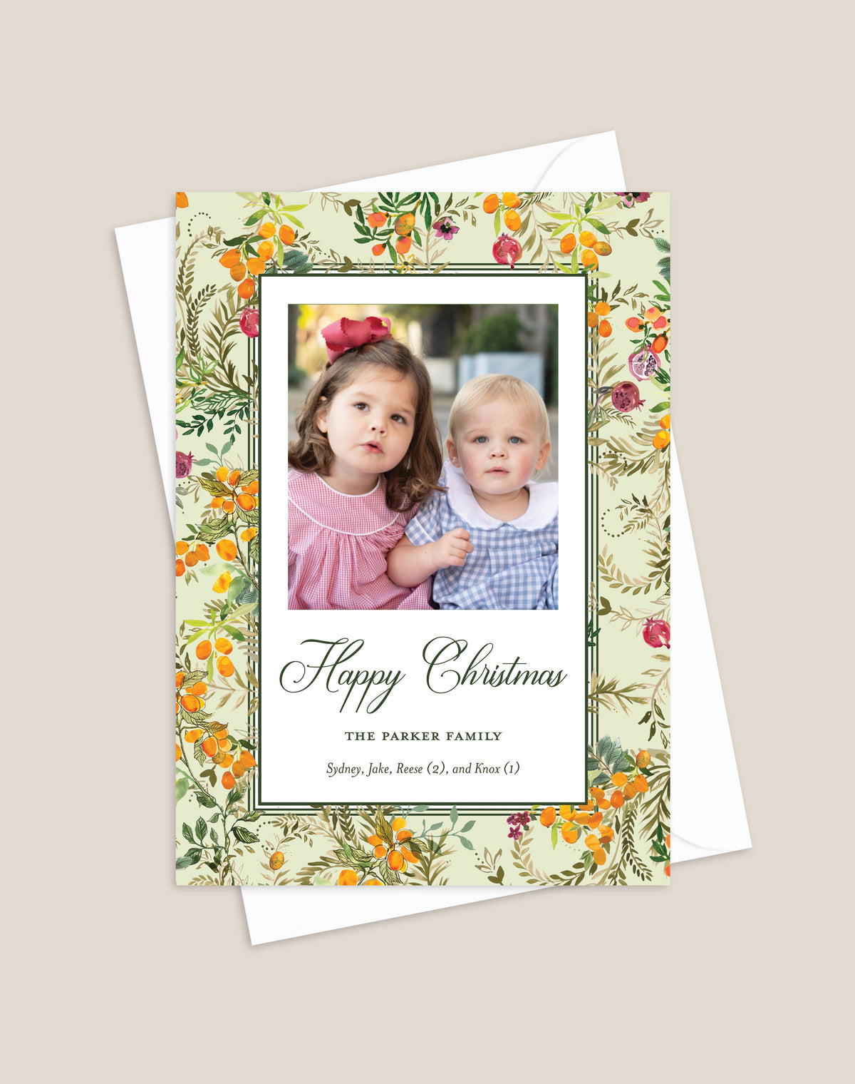 Citrus Noel Bouquet Holiday Card