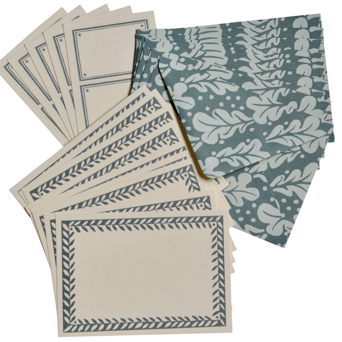 Quercus Duck Egg Set of Notecards and Envelopes