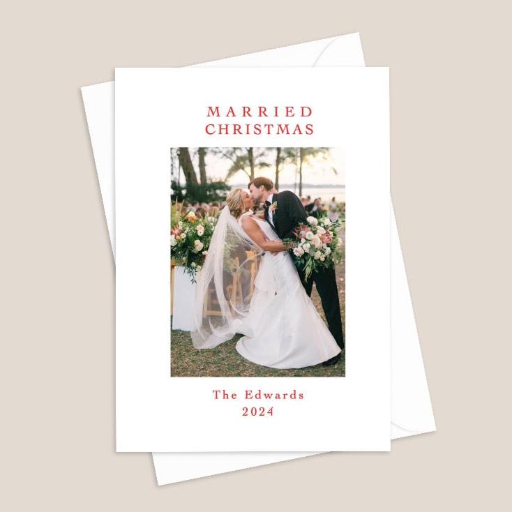 just married christmas cards