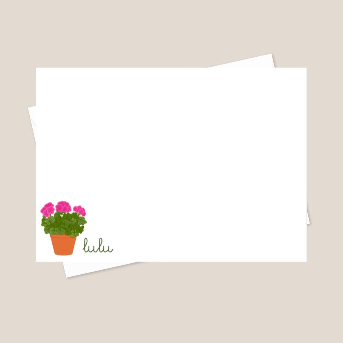 floral stationery
potted plant stationary