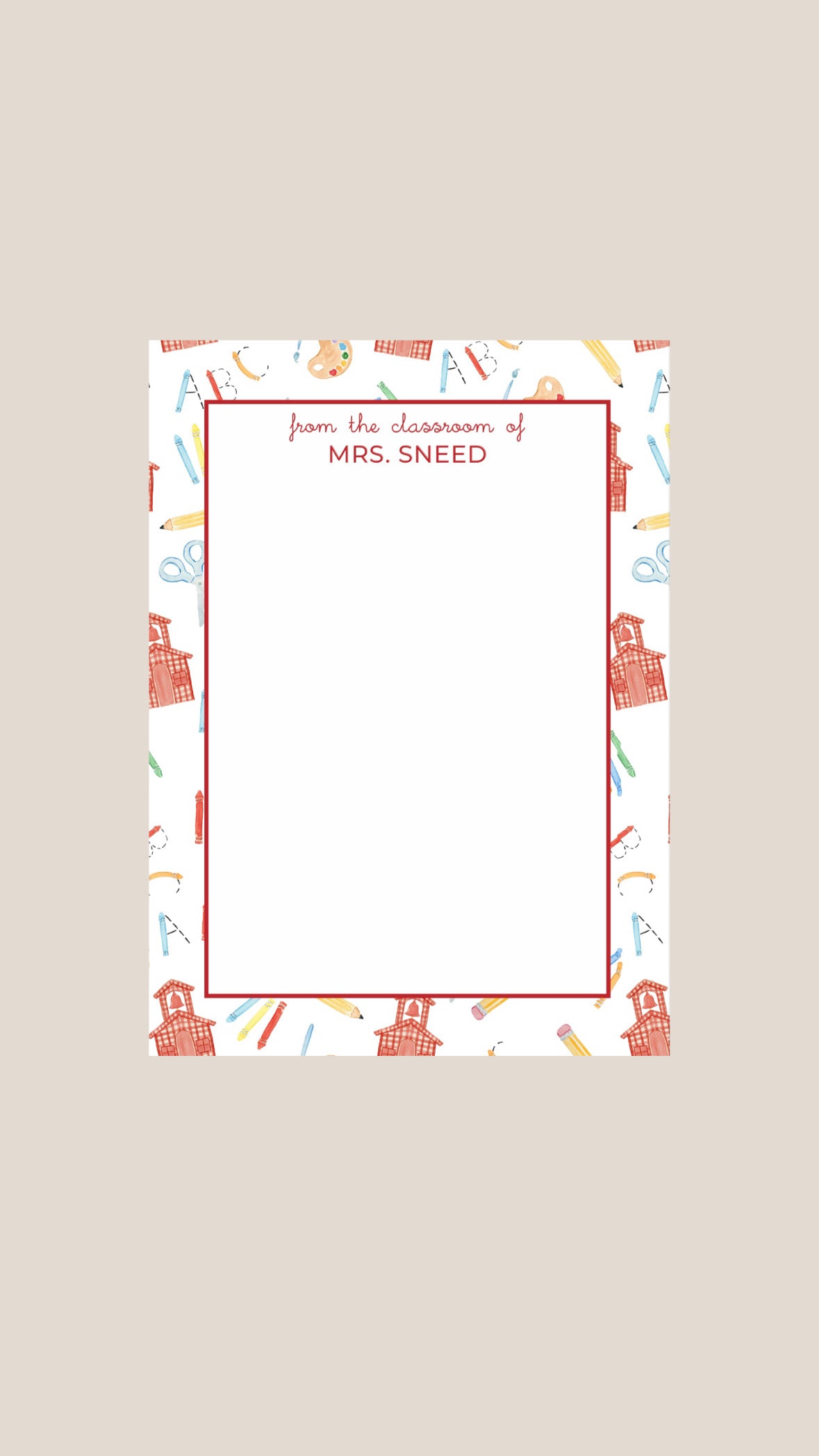 Teacher notepad