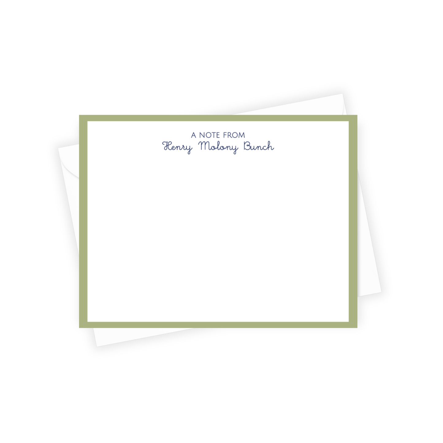 green border stationery
