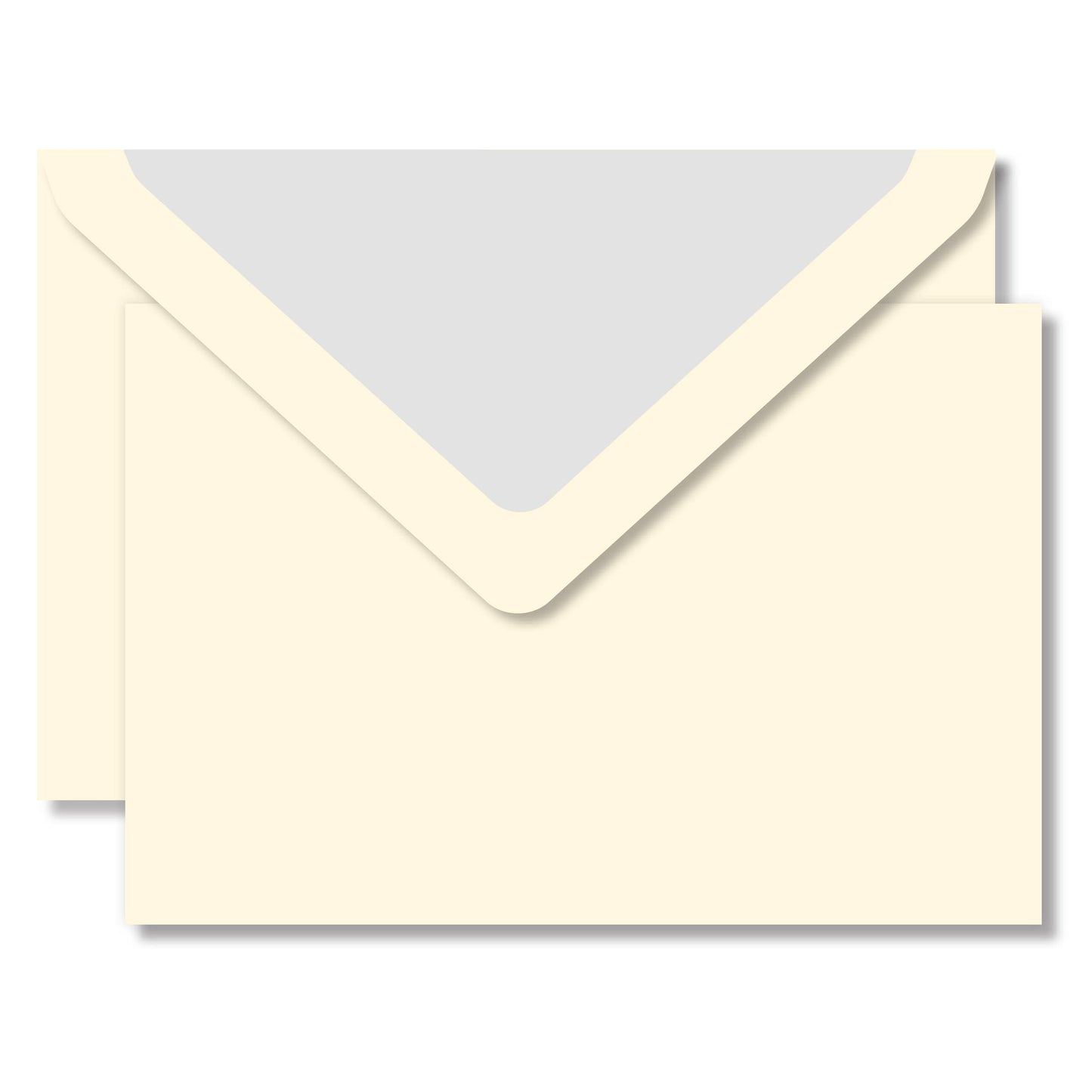 Laid Note Card Box Cream Laid/ Lining Navy Blue