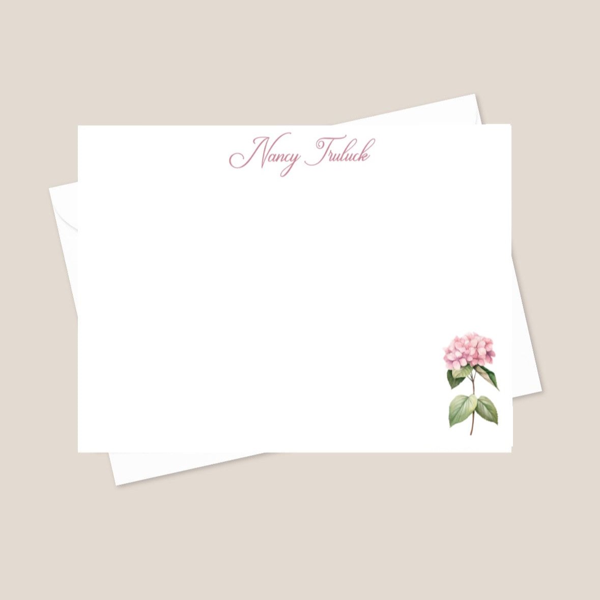 pink flower stationary