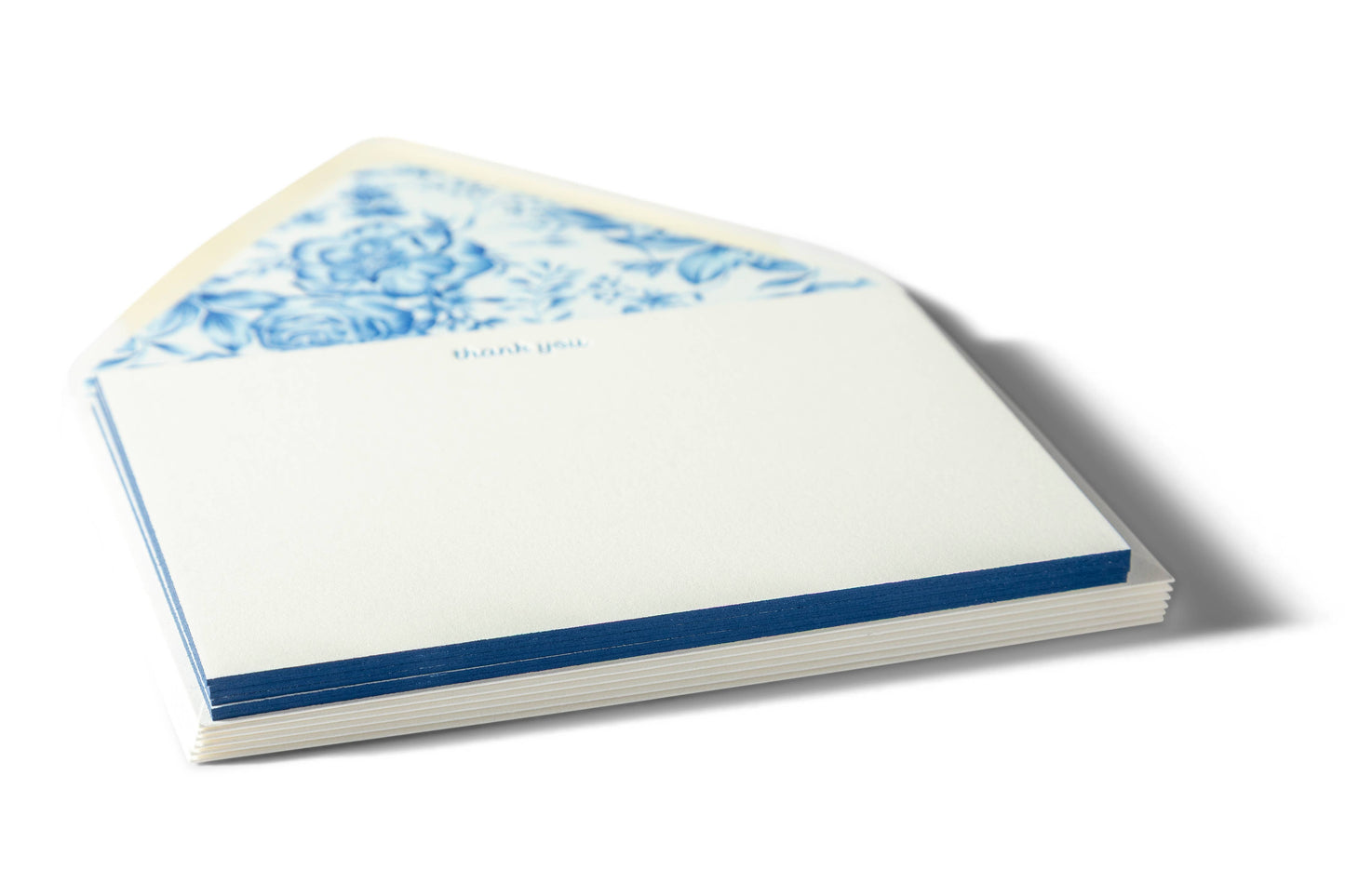 Blue Thank You | Letterpress Flat Notecards