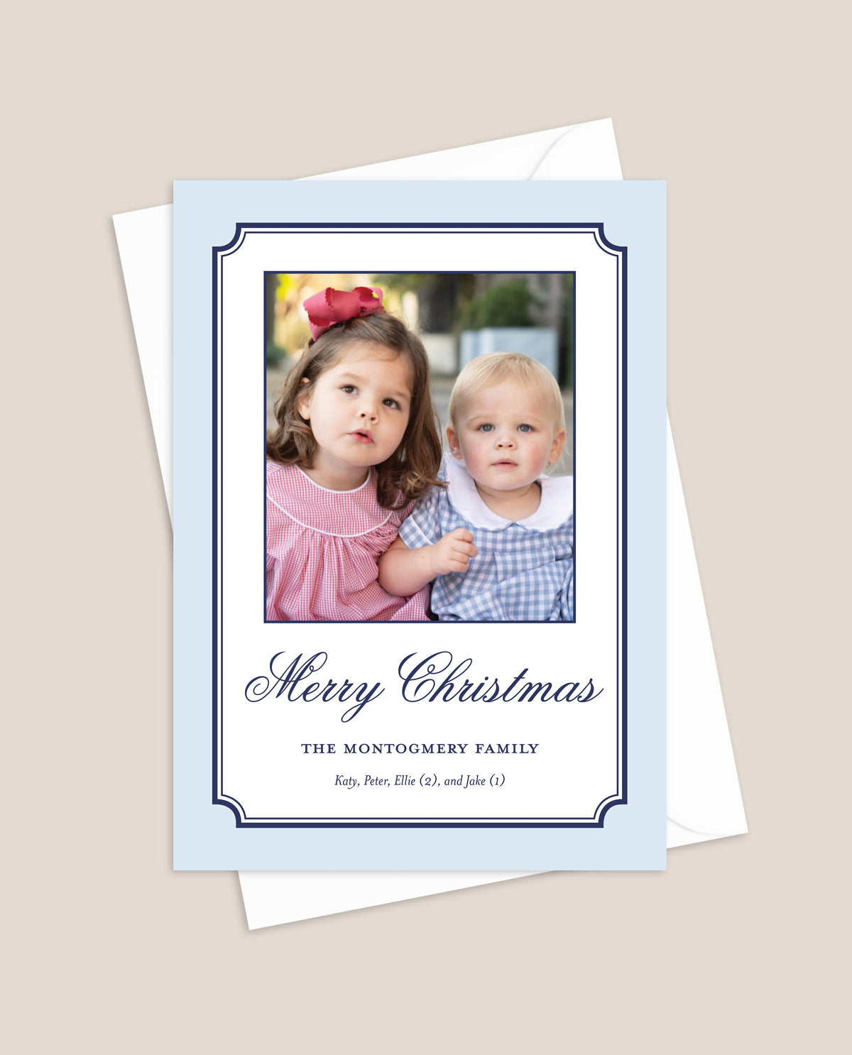 Sky Blue Holiday Card
