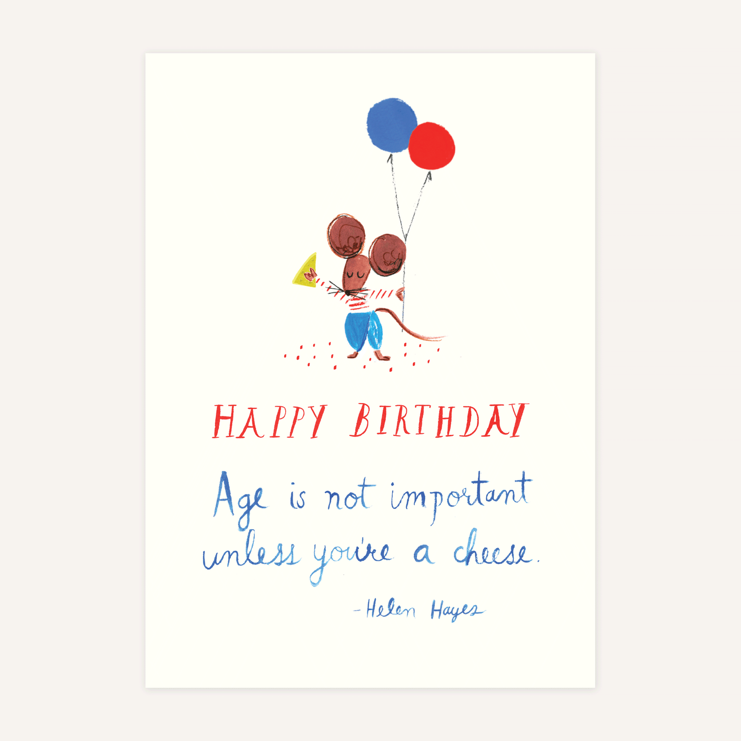 Camembert and Cake - Birthday Greeting Card