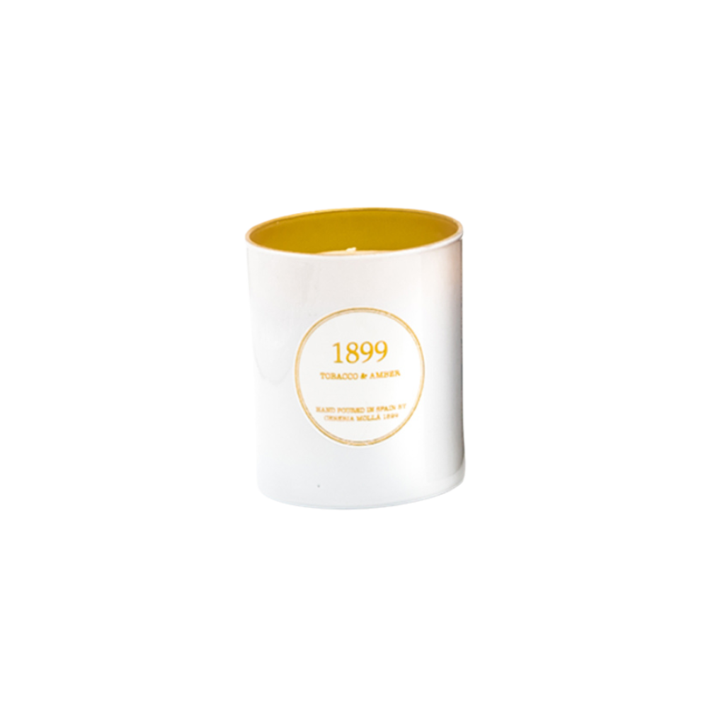 Tobacco & Amber White & Gold 8oz Classic Candle