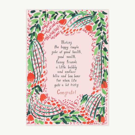 A Wedding Toast - Greeting Card