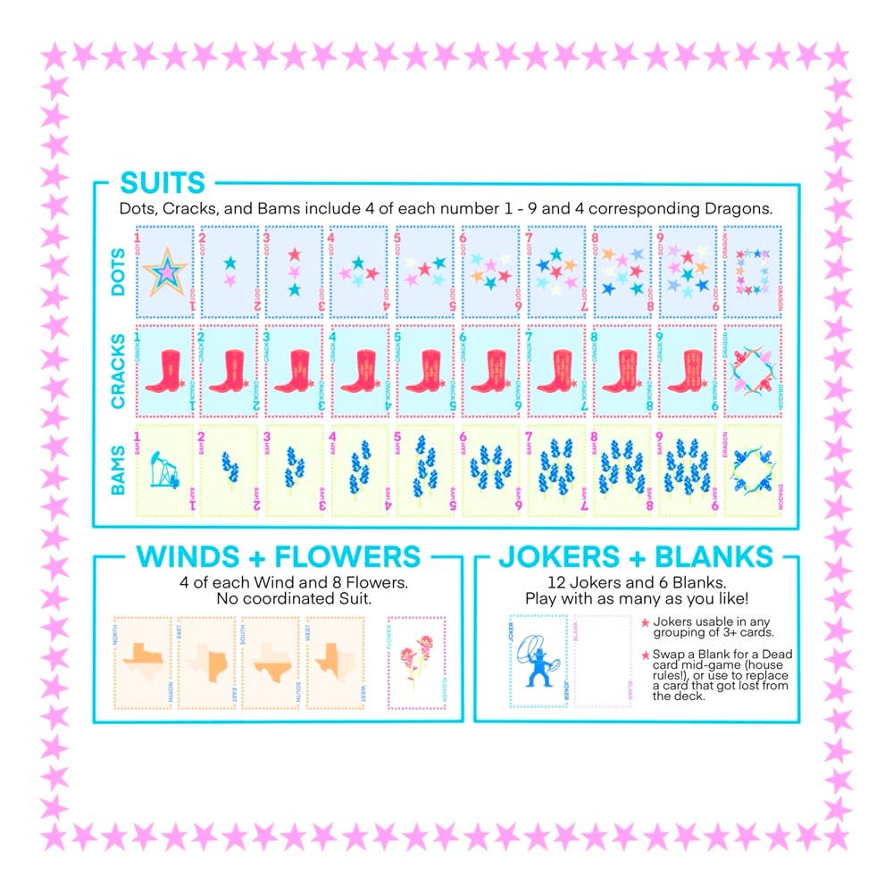 Texas Playing Mahjong Card Deck