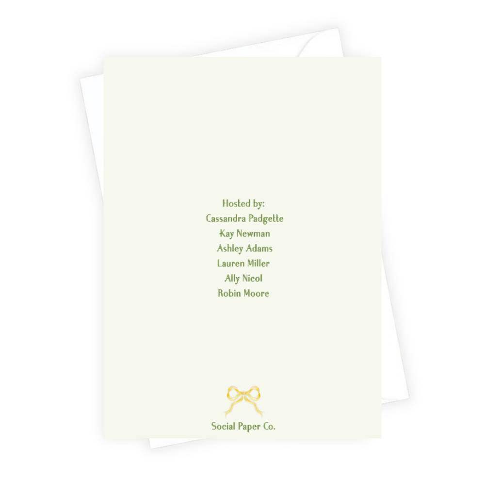 Flower Party Baby Shower Invitation