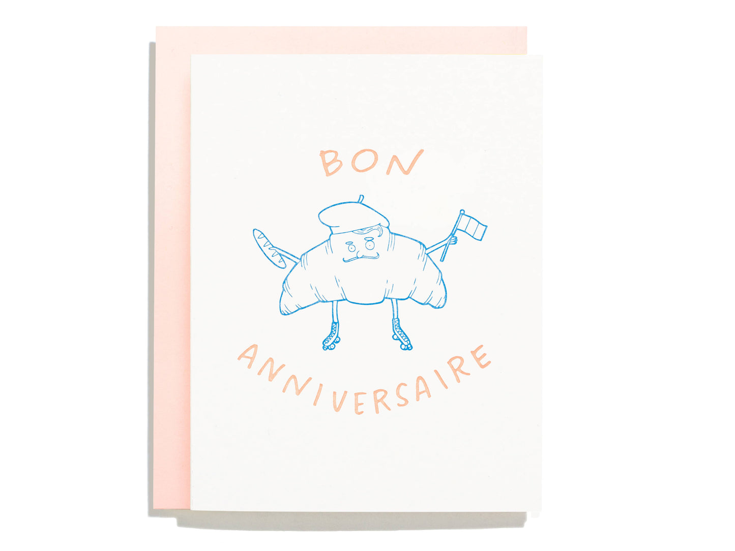 Croissant Birthday - Letterpress Greeting Card