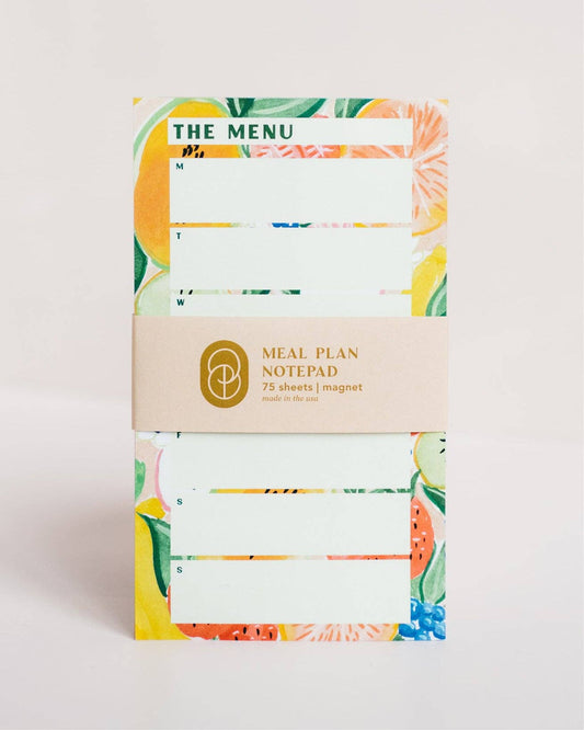 Tropical Fruits Weekly Meal Plan Menu Notepad With Magnet