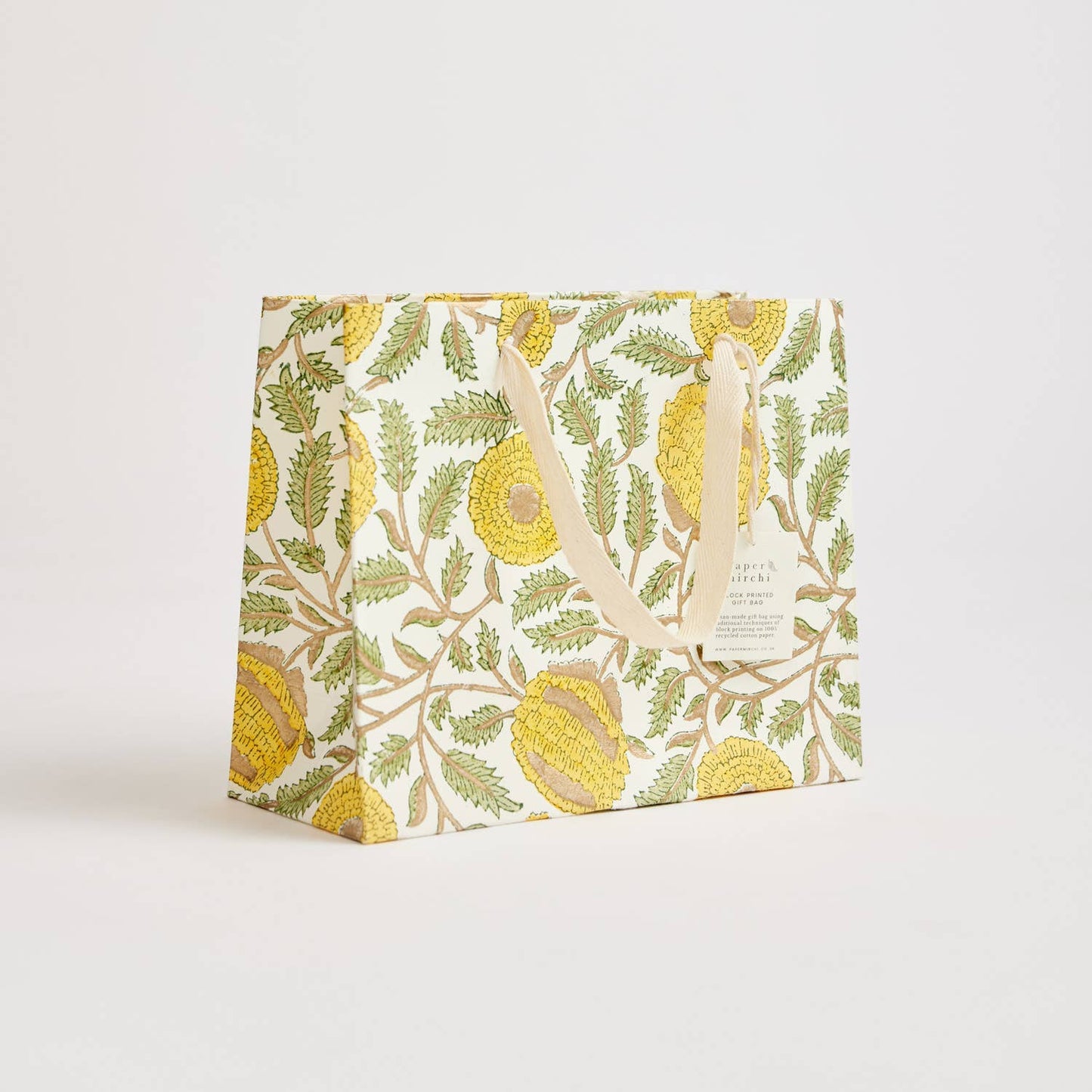 Sunshine Medium Hand Block Printed Gift Bag
