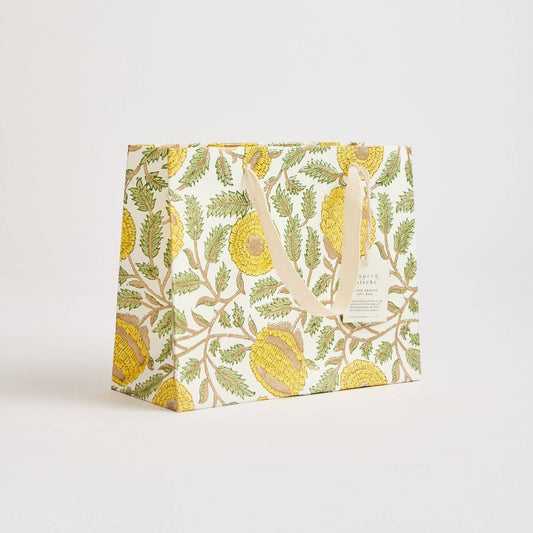 Sunshine Hand Block Printed Gift Bag - Medium