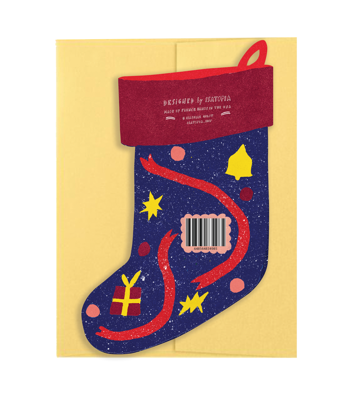 Christmas Tree Stocking - Die Cut Card