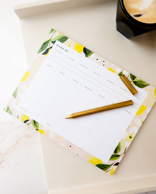 Citron Weekly Planner Desk Notepad