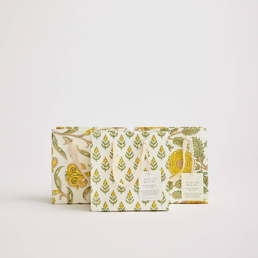 Sunshine Small Hand Block Printed Gift Bag