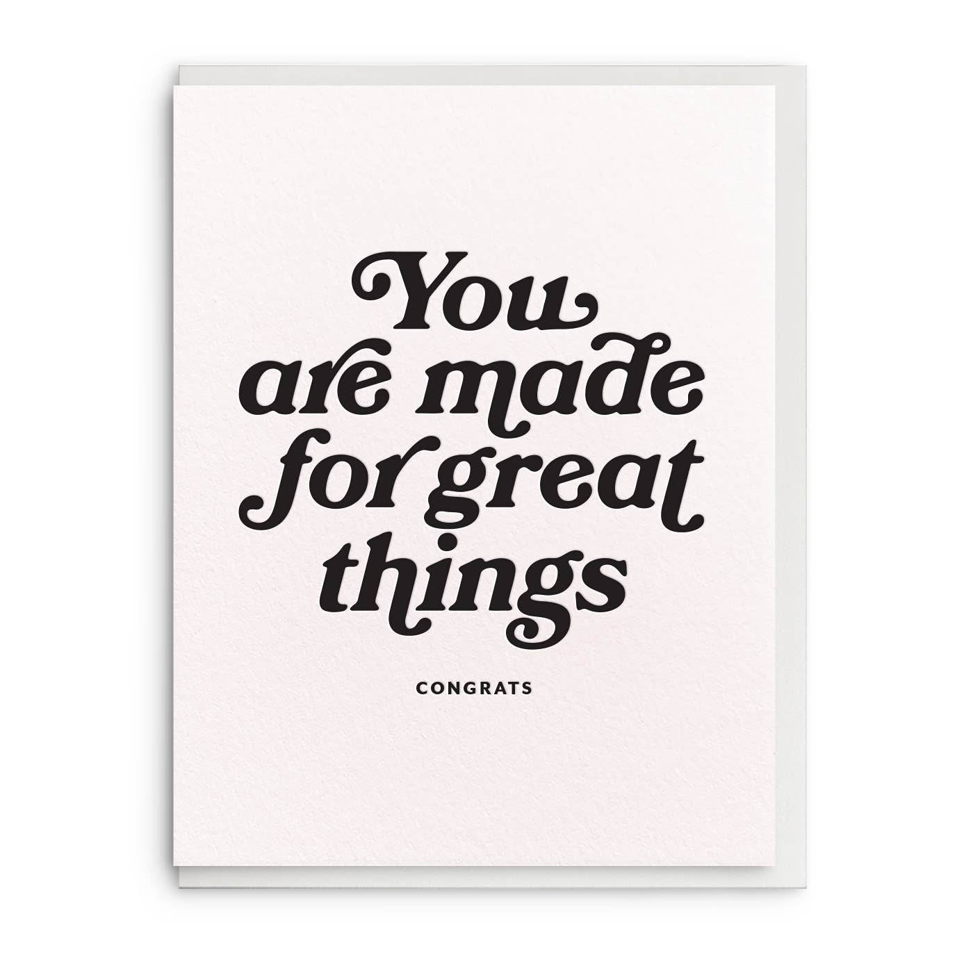 Dahlia Press - Great Things, Letterpress Everyday Greeting Card