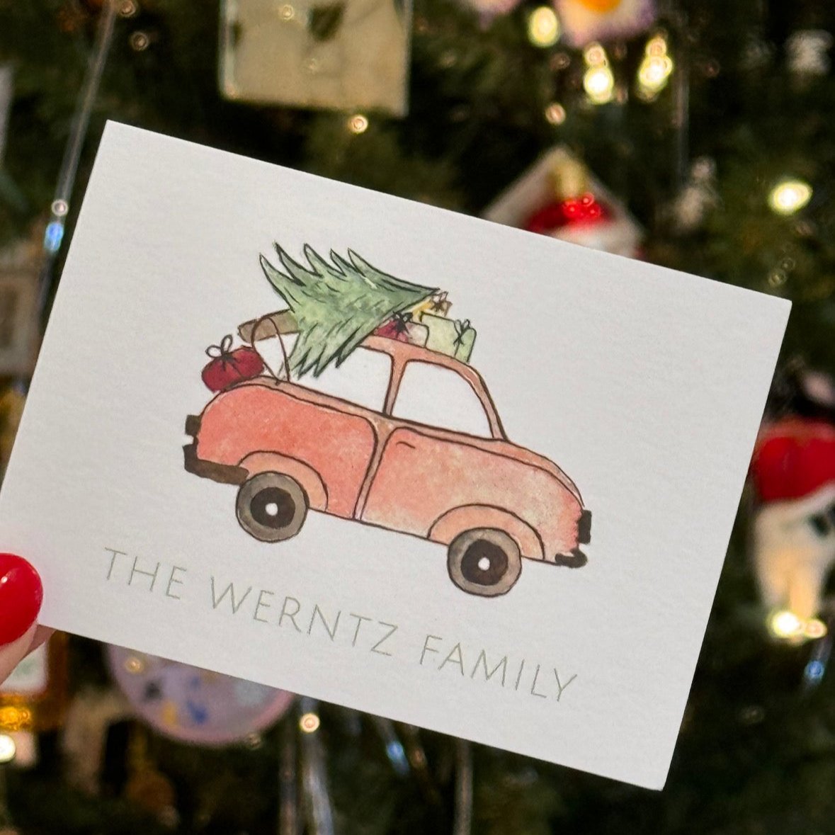 truck Christmas gift tags