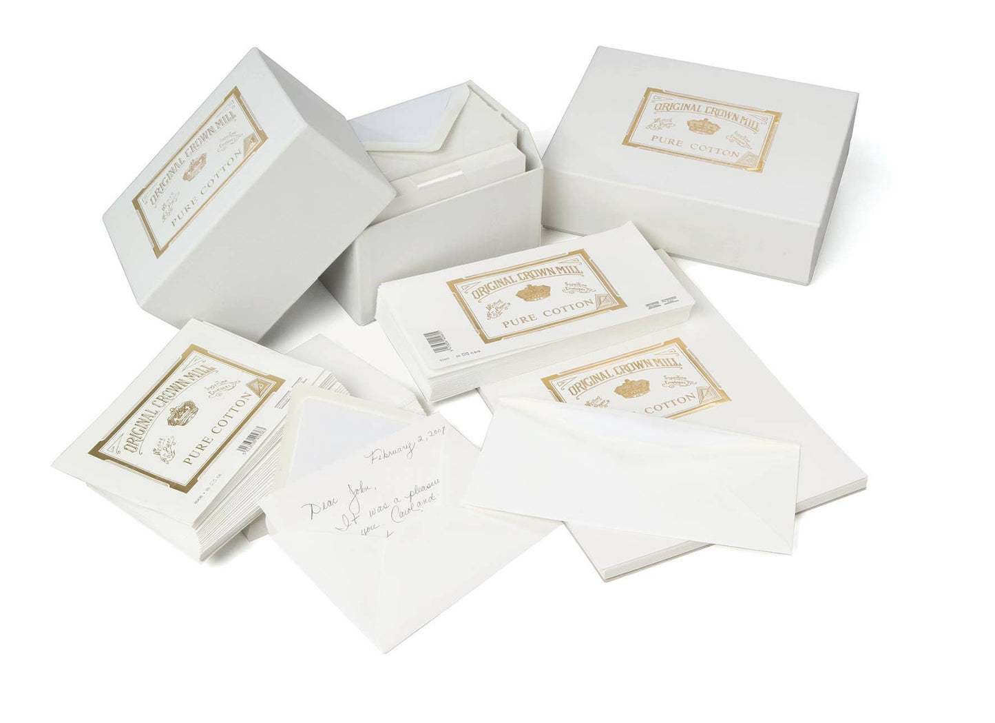 Original Crown Mill Pure Cotton Note Card Presentation Box