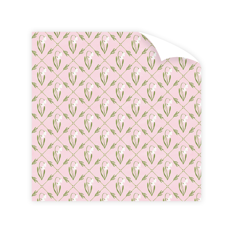 Snowdrop Meadow Pink Wrapping Paper Roll*cannot ship*
