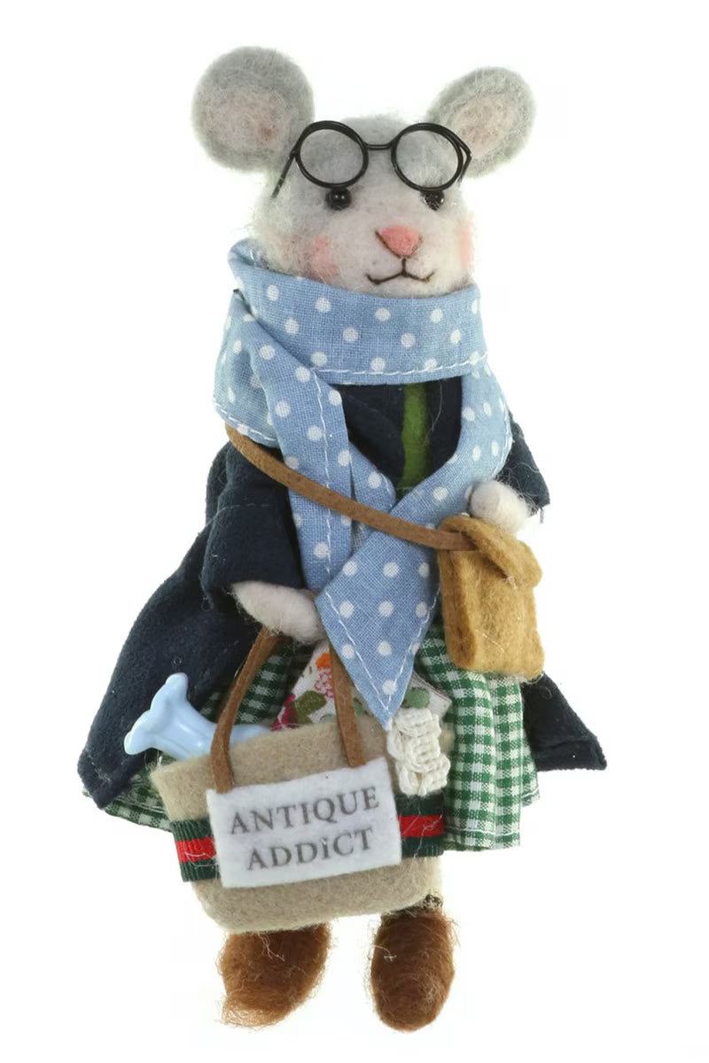 Antique Addict Mouse Ornament