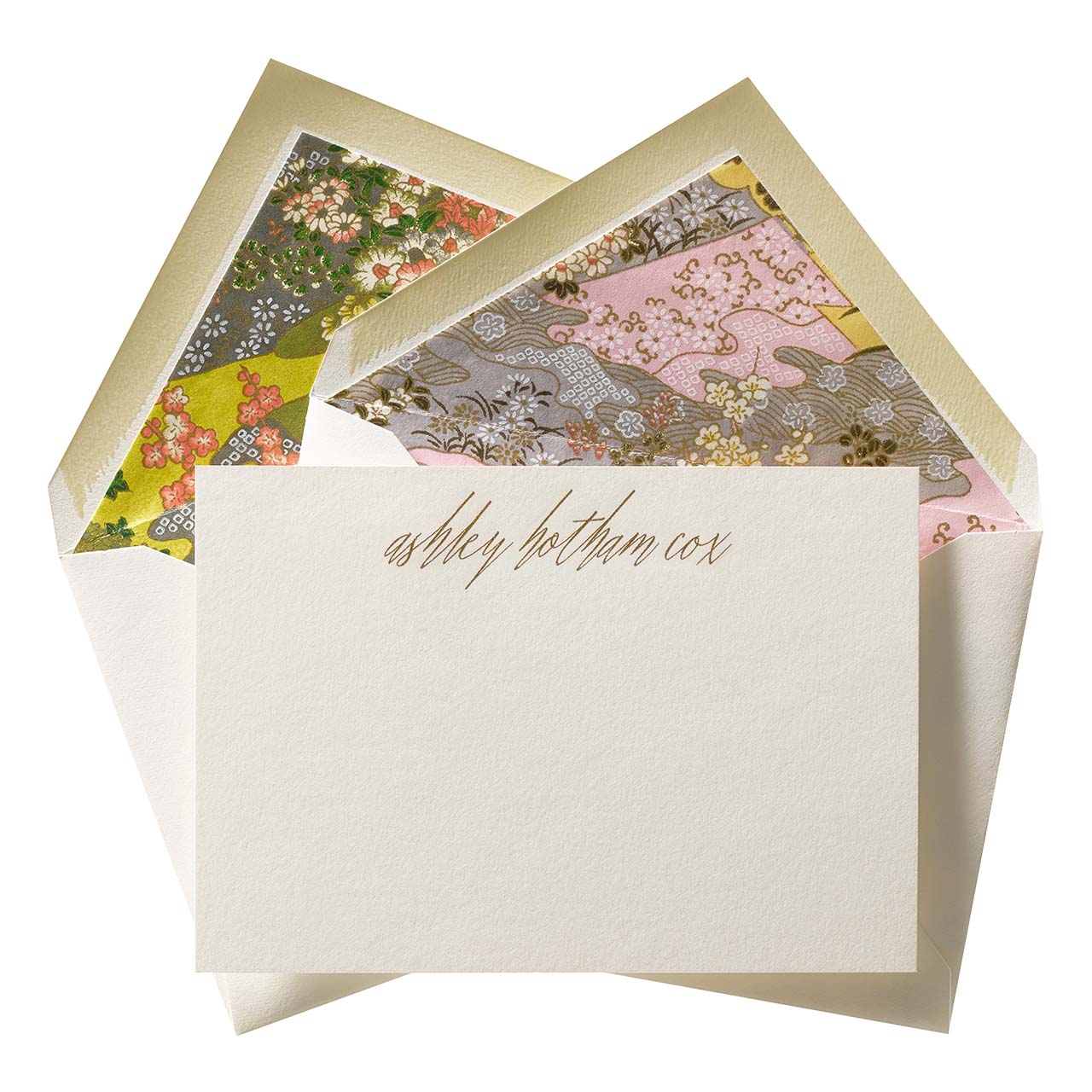 calligraphy engraved stationery