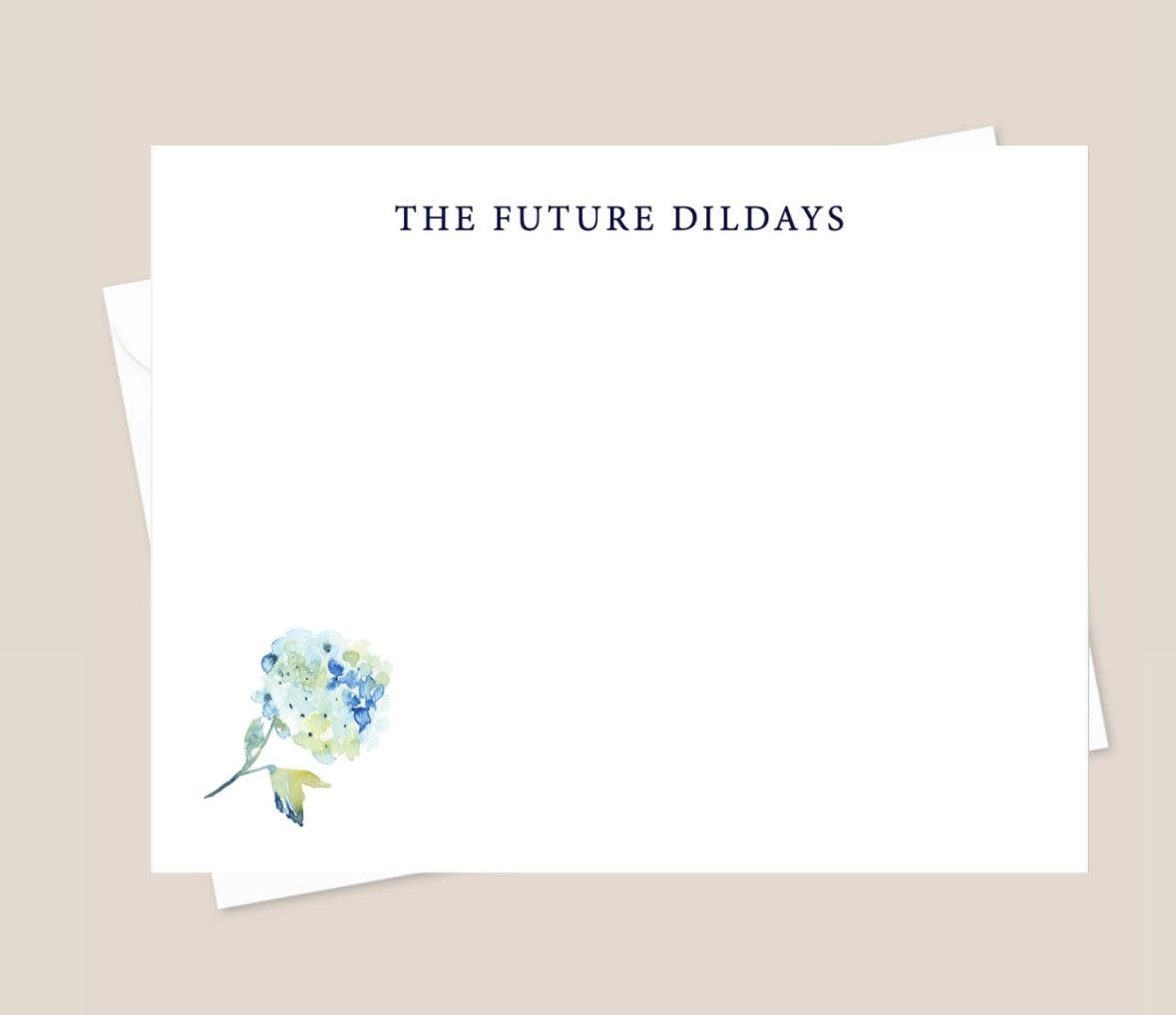 Blue Hydrangea Stationery