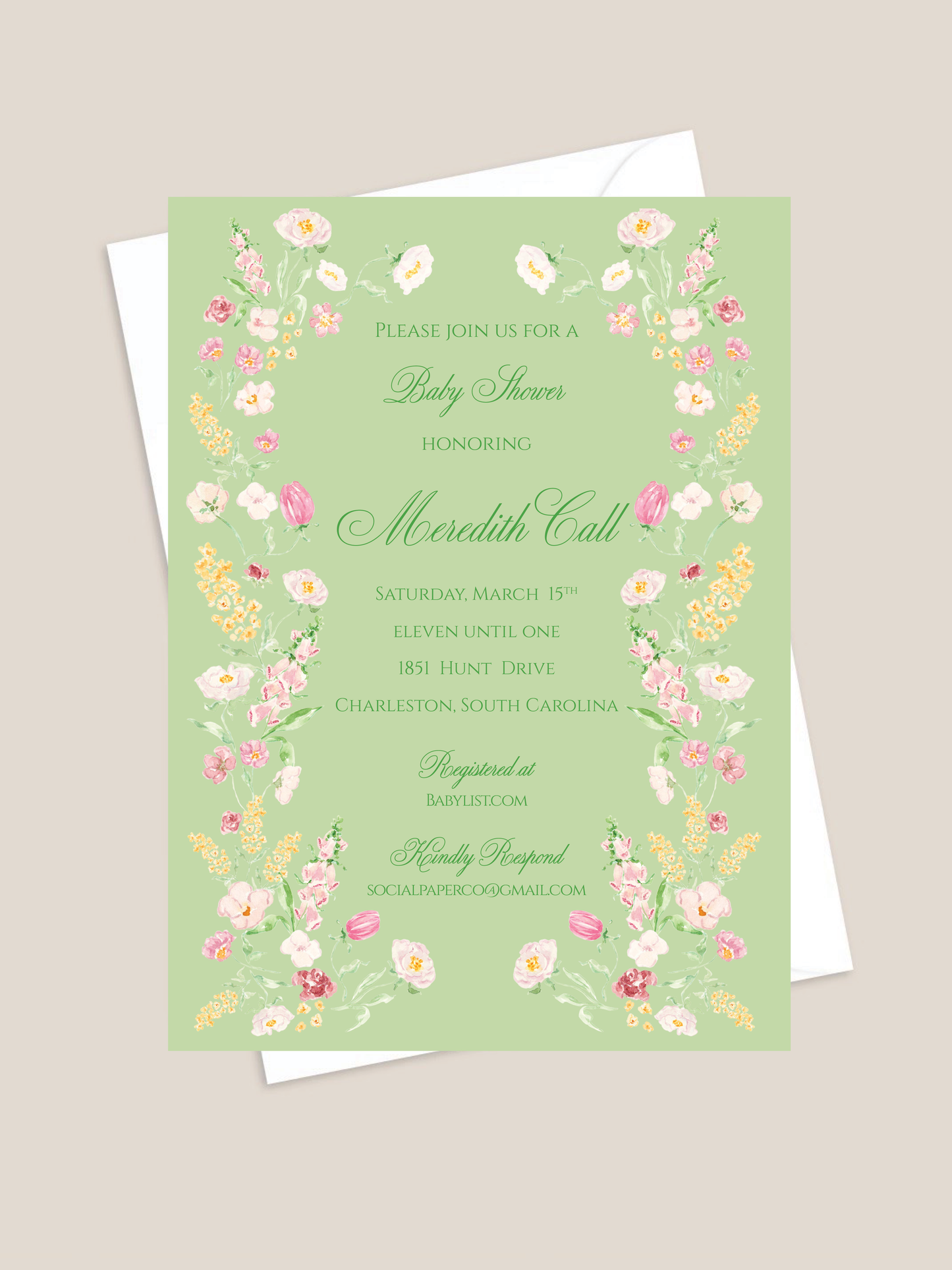 Garden Baby Shower Invitation
