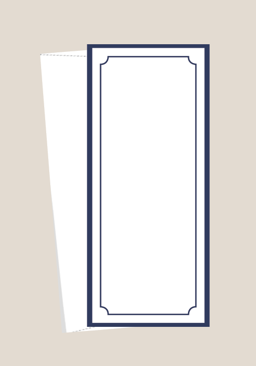 Classic Navy Tall Stationery