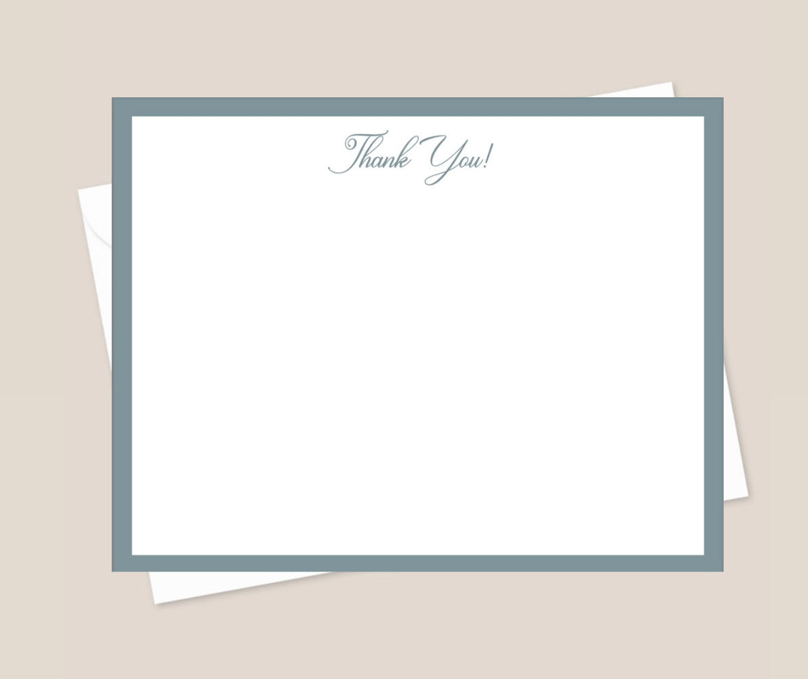 Cursive Thank You! Stationery