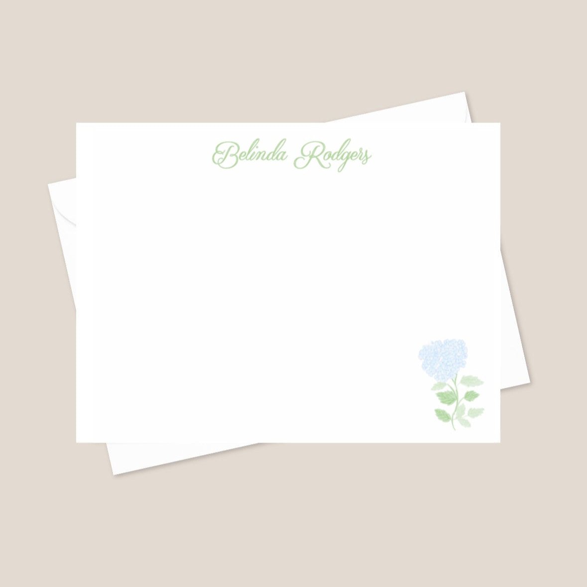 blue flower stationary