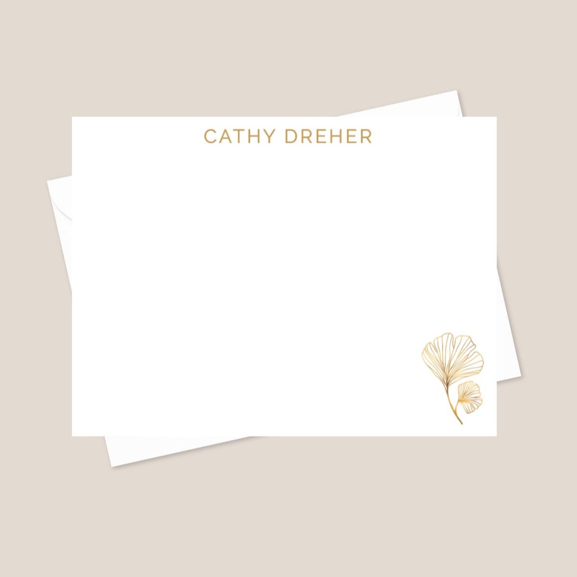 gold flower stationary